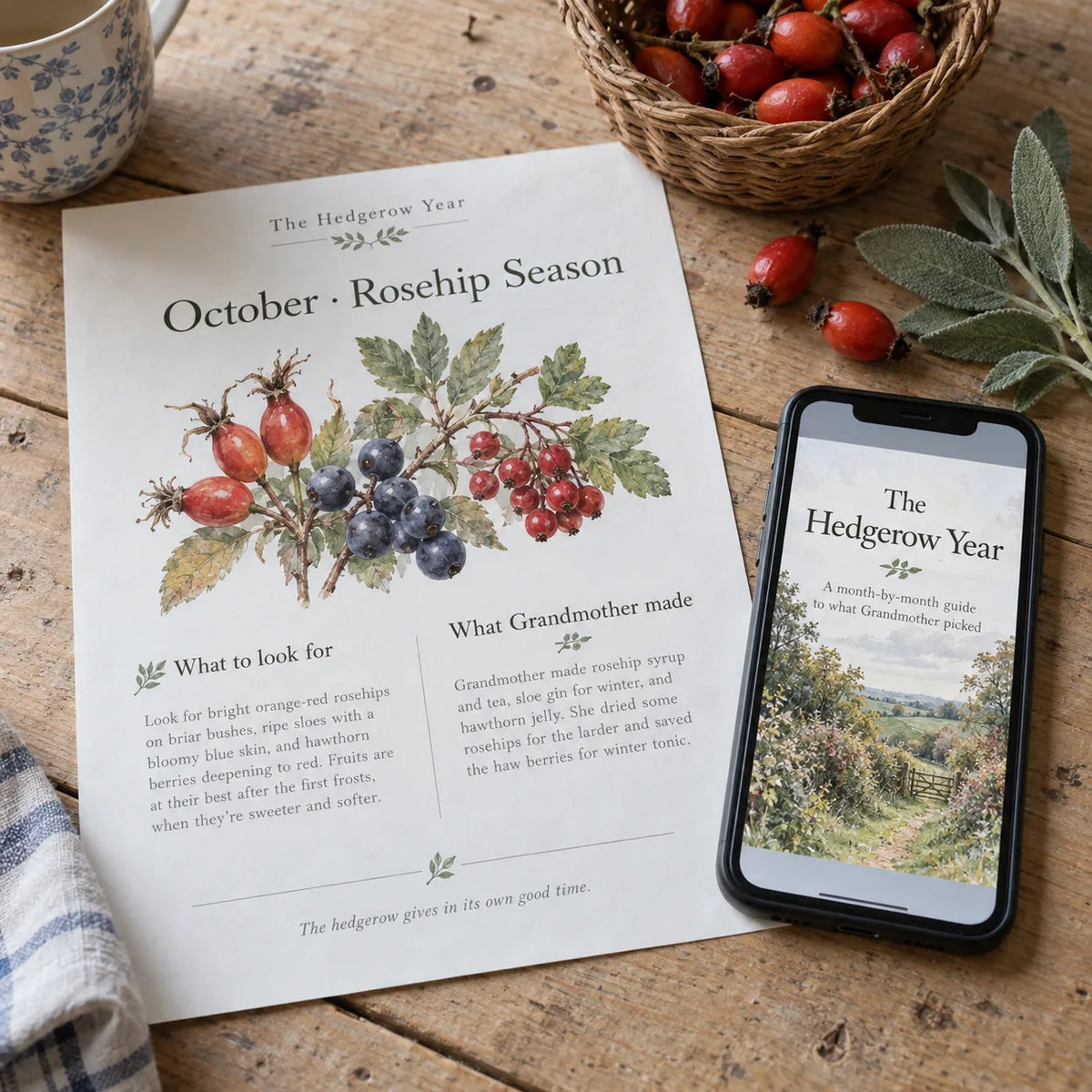The Hedgerow Year, free with the book